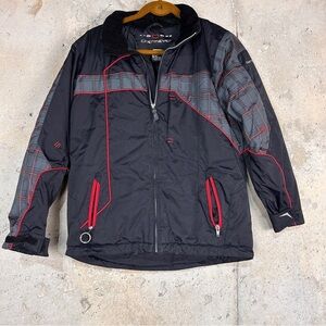 Obermeyer boys size 16 black red heavy winter coat slider jacket